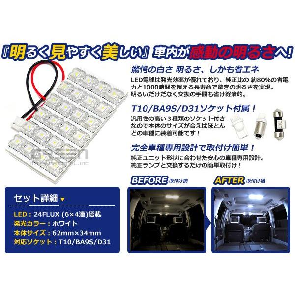 【メール便送料無料】 基盤ルームランプ 24連 FLUX 6×4 62mm×34mm ホワイト/白基盤 LED 板LED プレート カーテシ ルームランプ 室内灯 |  | 01