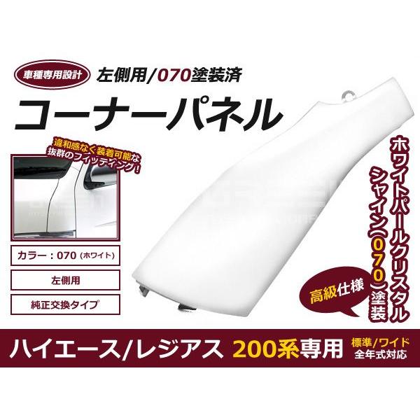 塗装済 コーナーパネル H16.8〜 ハイエース 200系 1型 2型 3型 4型