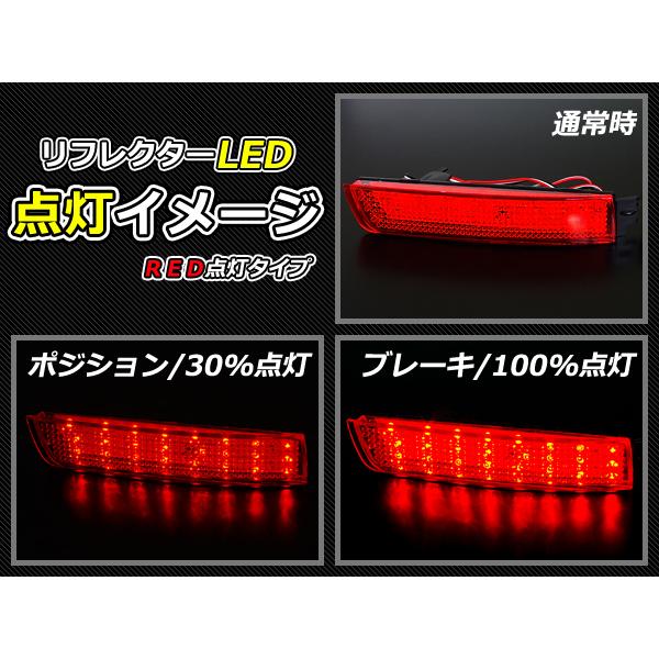 純正交換式 LEDリフレクター N-BOXカスタム JF1 JF2 レッド