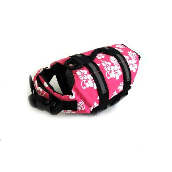 犬用 ライフジャケット ピンク Mサイズ 首周り30〜40cm、胸周り45〜58cm、背丈約30cm、犬体重の目安15kgまで | 