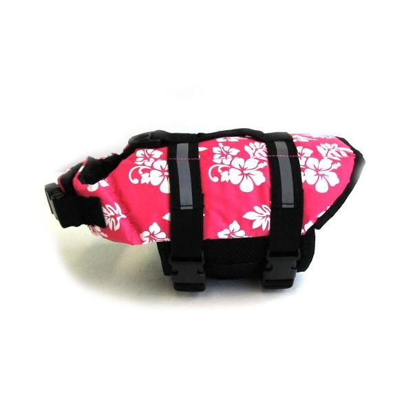 犬用 ライフジャケット ピンク Mサイズ 首周り30〜40cm、胸周り45〜58cm、背丈約30cm、犬体重の目安15kgまで |  | 01