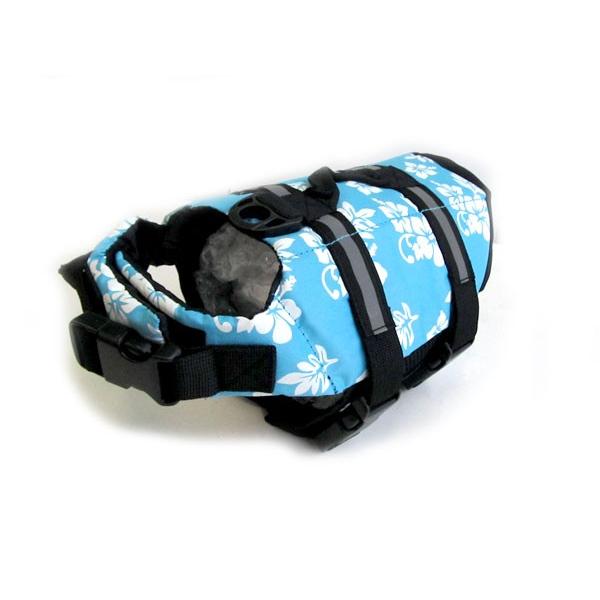 犬用 ライフジャケット ブルー Sサイズ 首周り26〜38cm、胸周り40〜51cm、背丈約26cm、犬体重の目安9kgまで | 