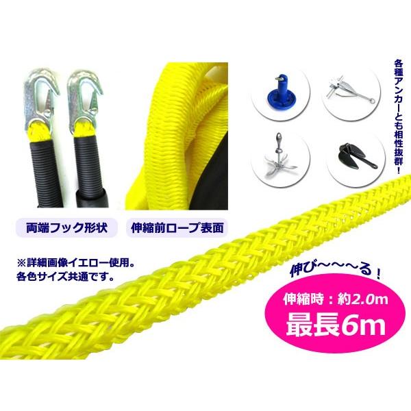 送料無料】 伸縮性抜群! のびのびアンカーロープ 2トン 2t レッド