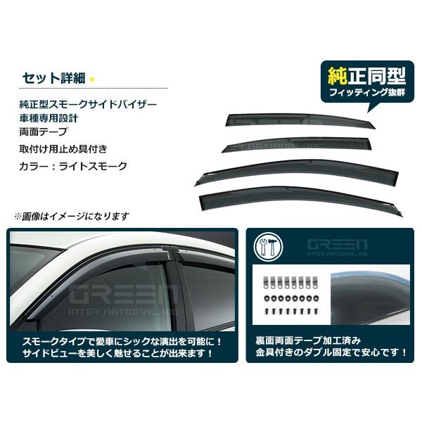 送料無料 サイドドアバイザー ハリアー/ハイブリッド 60系 クリア