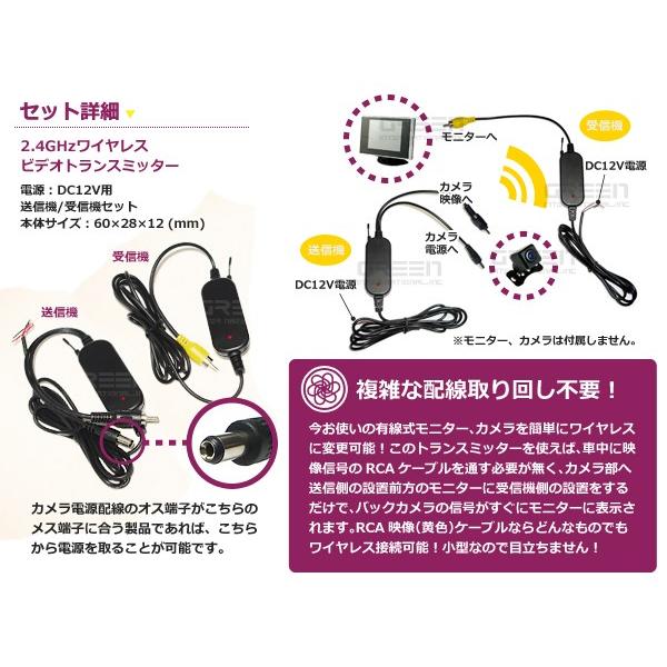 汎用 無線 ワイヤレストランスミッター 映像 バックカメラ 周波数帯