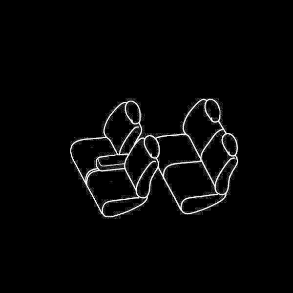 PVC レザー シートカバー N-ONE JG1 H24/11〜R2/11 4人乗り用 ブラック