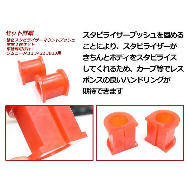 スズキ ジムニー JA12 JA22 JB23 ラバー製 強化 スタビライザー