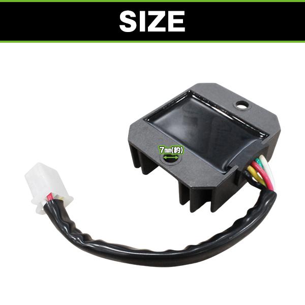 全波整流 レギュレーター 6ピン メス カプラー 汎用 モンキー スクーター ミニバイク 原付 純正交換 純正互換品 レギュレータ レギュレター |  | 03
