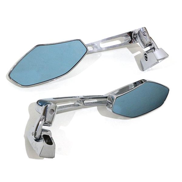 レーシング バックミラー メッキ スクエア 左右 バイク GSX-R1000 ニンジャ250R＄ 鏡 後付け 純正 交換 新品 |  | 02