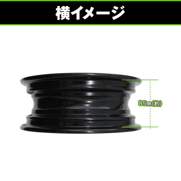 バイク用 タイヤ ホイール 10インチ ワイドホイール 3.5J ブラック 黒