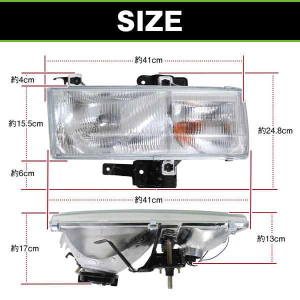 日産UD ファインコンドル フロント クリア ヘッドライト 左右セット