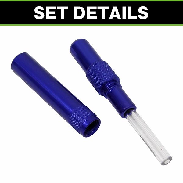 アルミ ストロータイプ 油面ゲージ ブルー 青 フロート レベル ゲージ