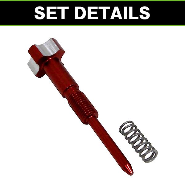 キャブレター エアスクリュー レッド 赤 1本 ケイヒン PWK M6 P0.75