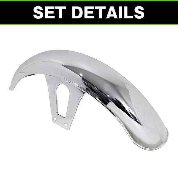 メッキ フロント フェンダー 18インチ用 Z400FX Z750FX 350SS KH250 Z1