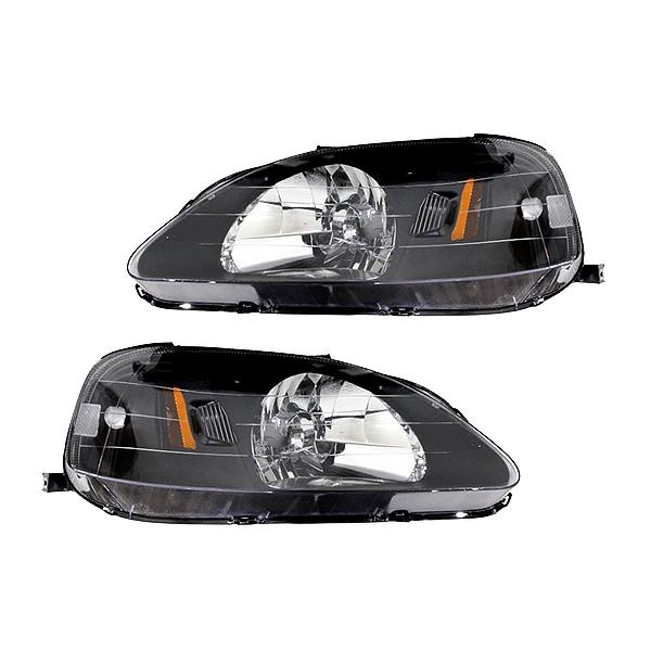 EK9 純正ヘッドライト左右セット ヘッドライト 左右 インナーブラック ホンダ シビック EK9 EK3 EK4 EK2