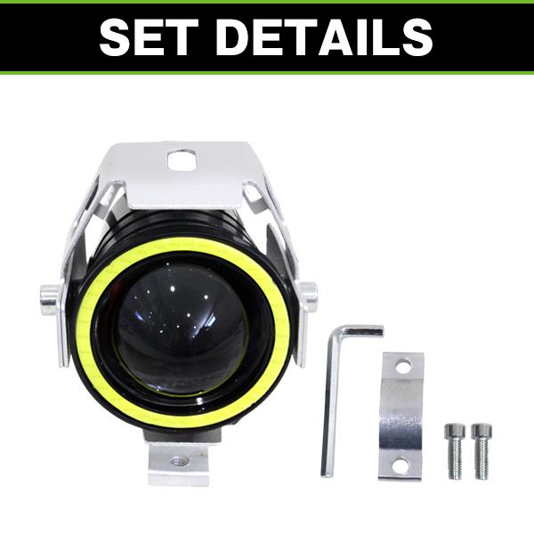 バイク用 LED ヘッドライト 1個 砲弾型 CREE 高輝度U7チップ フォグ