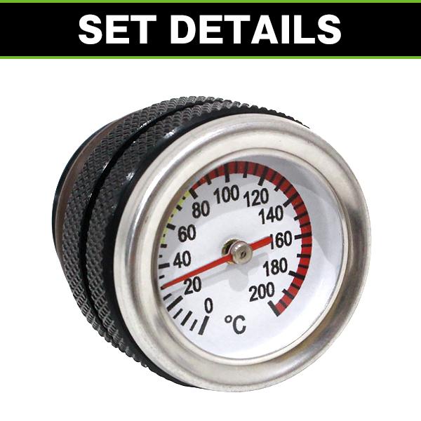 バイク アナログ 油温計 Z1 Z2 Z900 750RS Z750FX KZ750D Z1000J Z1-R 汎用 M30 P1.5 エンジン アルミ オイルテンプメーター |  | 02