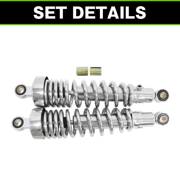 リアショックアブソーバー 310mm 2本セット ビラーゴ250 250TR TR250 リヤ サスペンション サス クローム メッキ 310mm リア アメリカン |  | 04