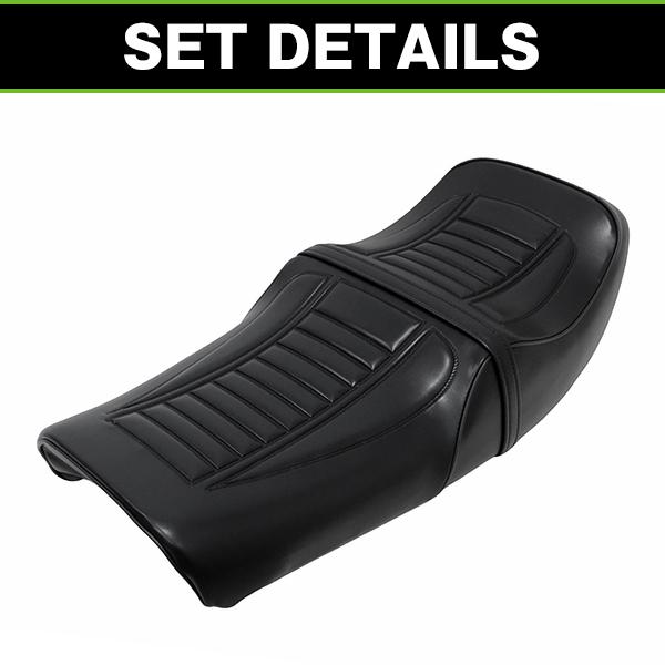 たーしゅん　プレイシート バイク シート ブラック ベルト付き カワサキ Z400FX Z400J Z550FX