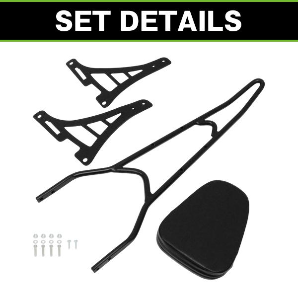 バイク シーシーバー ＆ バックレスト ＆ クッション 3点セット ハーレー ダビッドソン XL883R XL883C XL1200R スポーツスター |  | 04