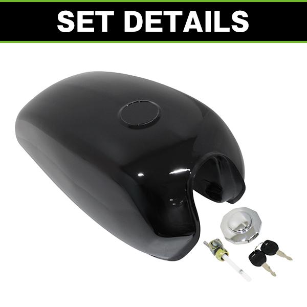 バイク 燃料タンク ホンダ エイプ CD50 FTR 汎用 タンク 黒 ブラック