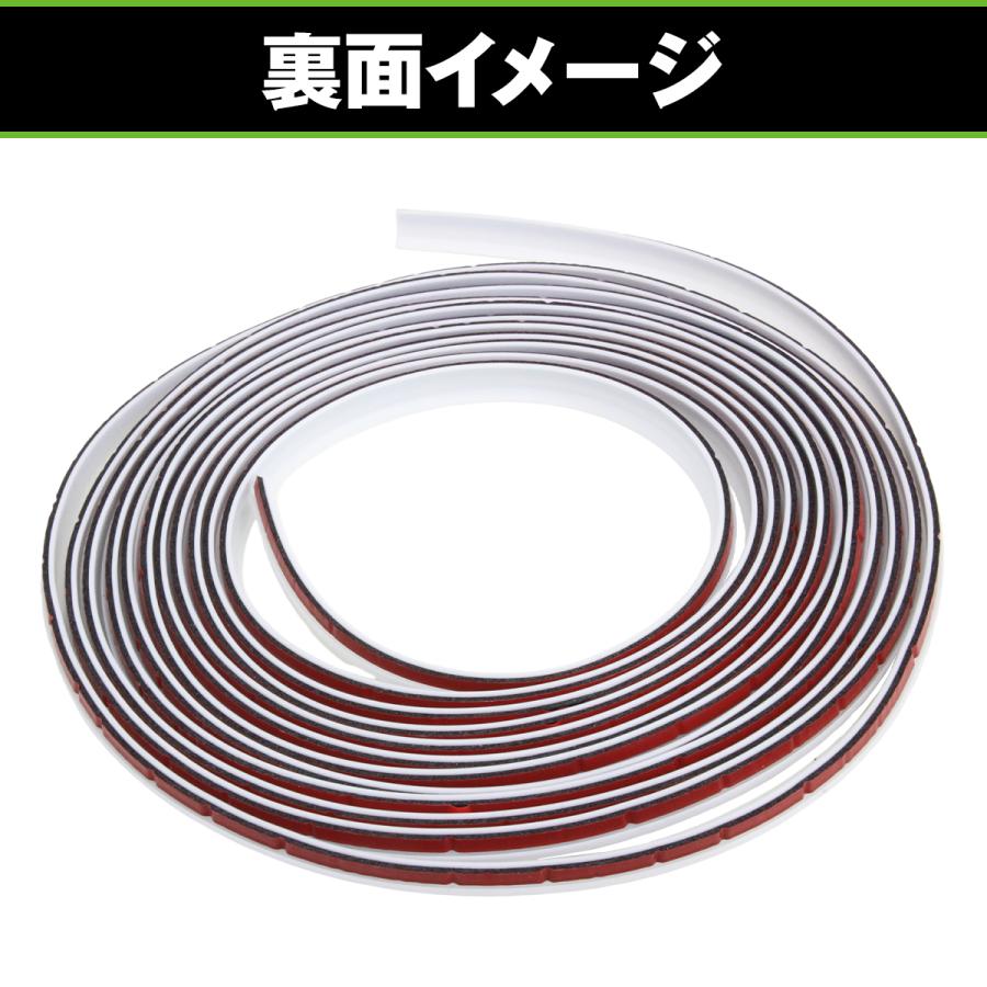 ゴム ドアモール エアロモール 2個 ホワイト 白 10mm×8mm×5m T字 ヘッドライト ドア フェンダー モール プロテクター 隙間 防水 |  | 03