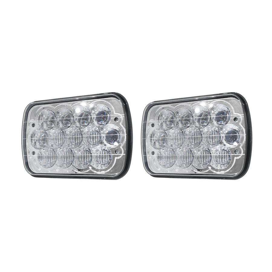 フル LED ヘッドライト 左右 セット 角目 角型 5×7インチ 180SX