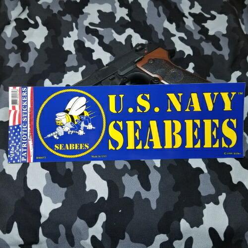 ミリタリーバンパーステッカー U.S.Navy SEABEES ネイビー シービーズ