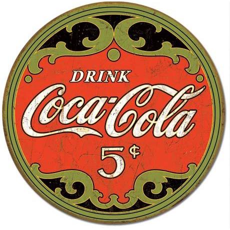 COCA-COLA SIGN PLATE コカコーラ ブリキ看板 サインプレート コカ コーラ Coca Cola Bottrles ラウンドタイプ ブリキ看板・サイン