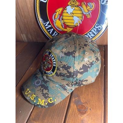 花　迷彩 U.S. MARINES トラッカーキャップ ミリタリー 帽子 US MARINES 海兵隊 カモ キャップ : Foursometoys