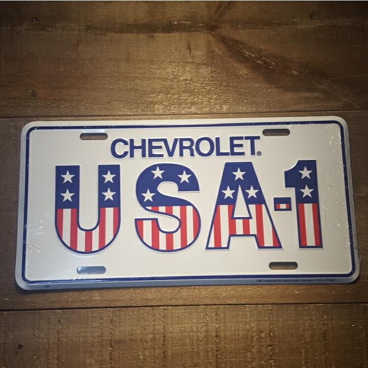 CHEVROLET USA No.1 シボレーUSAナンバーワンライセンスプレート