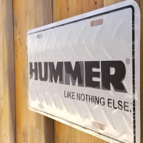 ハマー HUMMER ロゴ ダイヤ【ライセンスプレート CMプレート ブリキ