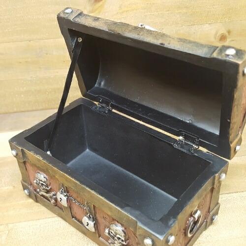 パイレーツスカルボックス 海賊の宝箱 スカル アンカー レジン 小箱