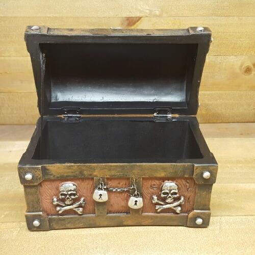 パイレーツスカルボックス 海賊の宝箱 スカル アンカー レジン