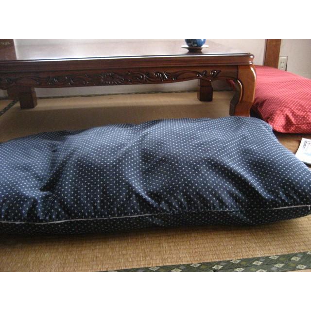 長座布団(刺子織り柄)サイズ５８cm×１１０cmヌードクッション付き【撥水加工】日本製国産、長座布団カバー、長ざぶとん、おしゃれ |  | 04