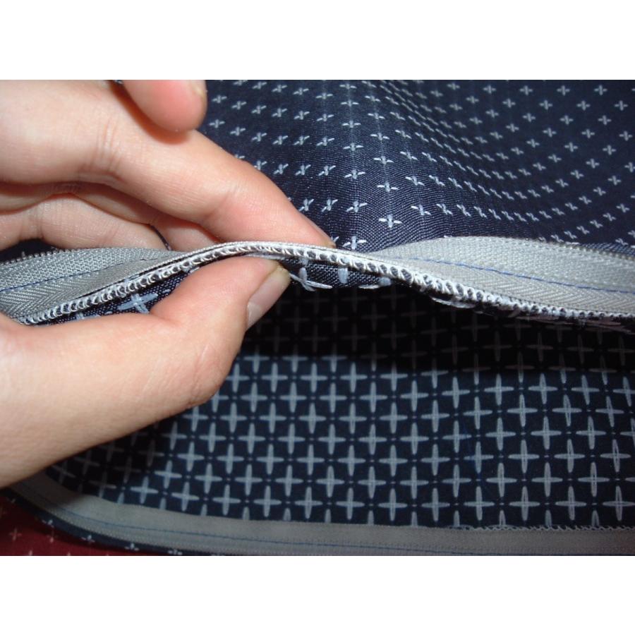 ジャンボ長座布団(刺子織り柄)サイズ７０cm×１４０cmヌードクッション付き 【撥水加工】日本製、、長ざぶとん、長座布団カバー、クッション座布団、おしゃれ |  | 04