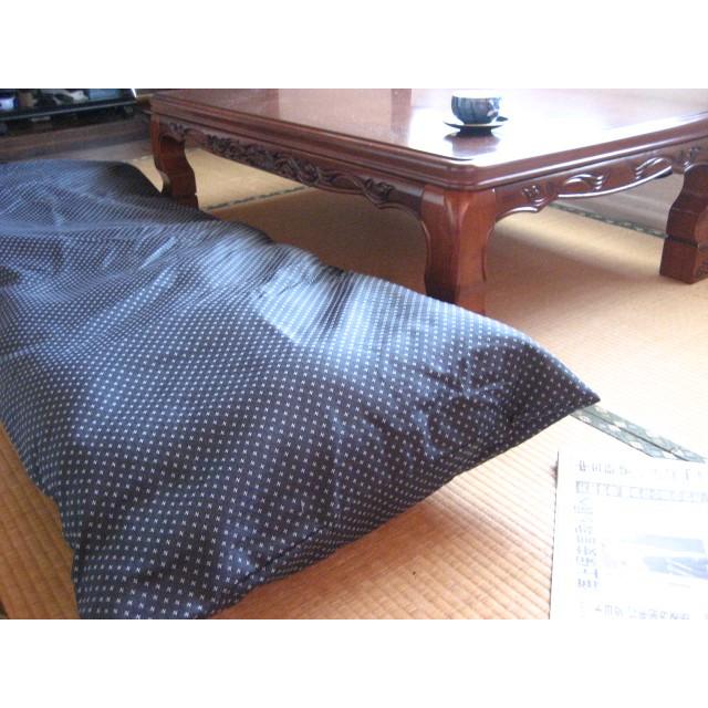 【送料無料】ごろ寝長座布団(刺子織り柄)サイズ７０cm×１８０ヌードクッション付き、日本製、国産、業務用、長座布団カバー、ロングクッション座布団、おしゃれ |  | 03