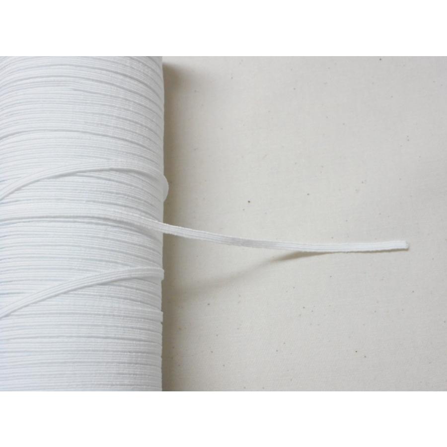 【送料無料】【返品不可】【郵送で発送します】４コール幅３ｍｍ、平ゴム、ソフトゴム、６メール単位、白色、日本製 |  | 01