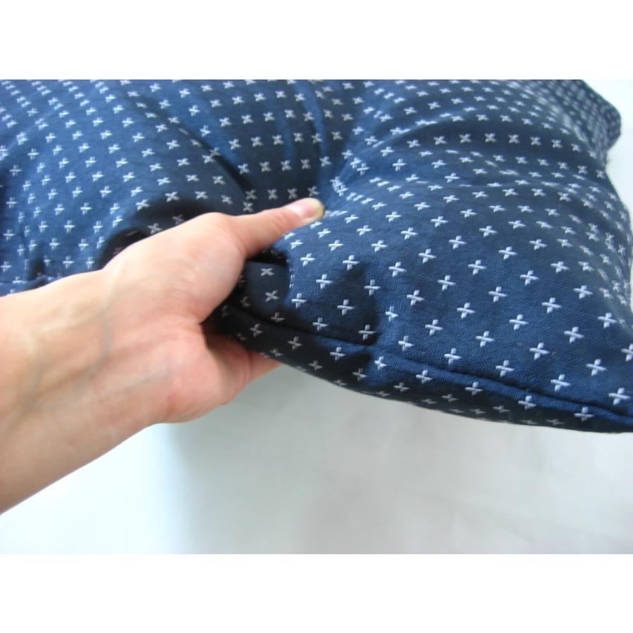 座布団５５×５９ｃｍ銘仙判サイズ(刺子織り柄)ヌードクッション付き【撥水加工】日本製、クッション座布団カバー、クッションカバー、おしゃれ、大きめ、和室 |  | 02