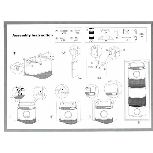 ブランド ペット用4階建てオールインワンキャットアクティビティタワー 「カーマ・カムラ」 %Fuchsia/Grey 【HOV1158286187】(40761円)