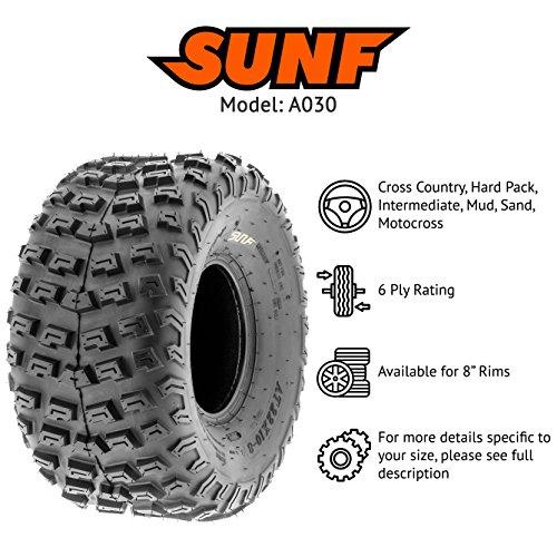 SunF 22 x 10-8 22 x 10 x 8 Knobby ATV UTV Tire 6 PR A 030-SET of 4 外装、ボディパーツ