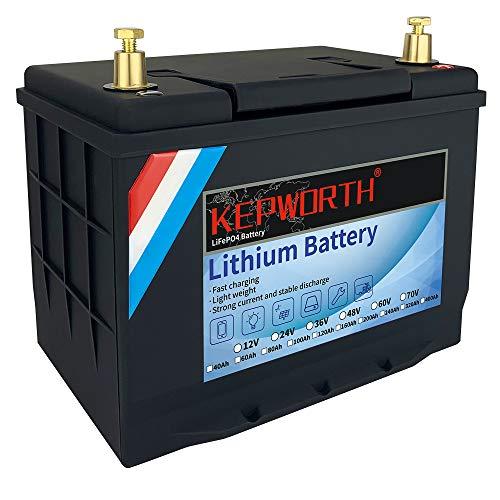 セール安い KEPWORTH 12 V 40 Ah LiFePO 4電池ディープサイクルリン酸鉄リチウム電池内蔵BMS軽量メンテナンスフリーRV/キャンピング、ソーラー/バックアップパワー、ト