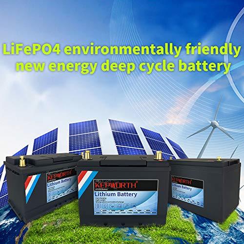 セール安い KEPWORTH 12 V 40 Ah LiFePO 4電池ディープサイクルリン酸鉄リチウム電池内蔵BMS軽量メンテナンスフリーRV/キャンピング、ソーラー/バックアップパワー、ト