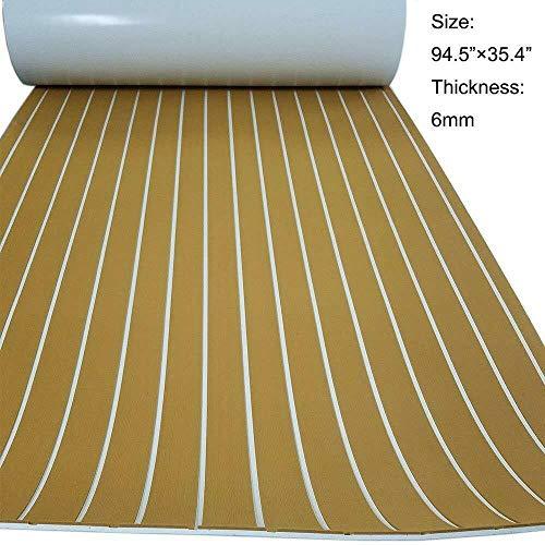 DENESTデッキフローリングデッキボートフローリングEVAフォームFaux Teakシーデックマリンカーペットフローリングボートカーペット94.5X 35.4X 0.24シ DENESTデッキフローリングデッキボートフローリングEVAフォームFaux Teakシーデックマリンカーペットフローリングボートカーペット94 5X 4X 保温