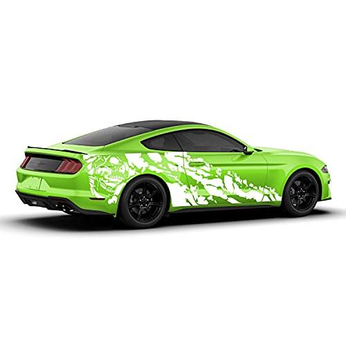 サイドナイトメアグラフィックスフォードマスタング対応ビニールデカール (白)