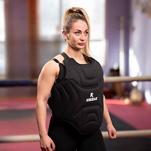 クルザックボクシングボディプロテクター-上半身と肋骨用の調整可能パッド入りチェストシールド-MMA、ムエタイ、キックボクシング、スパーリング、格闘技、 クルザックボクシングボディプロテクター 上半身と肋骨用の調整可能パッド入りチェストシールド MMA ムエタイ キックボクシング スパーリング 格闘技