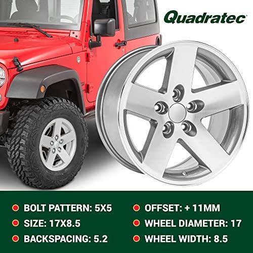 取扱店舗・直営店 Quadratec Moab 17Alloy Wheel， Machined Finish-5 x 5 Bolt Part with 5.2Backspace-17 x 8.5 (+11 mmオフセット) -Jeep JT、WJ、WK、WK 2、JK、JL、JKU