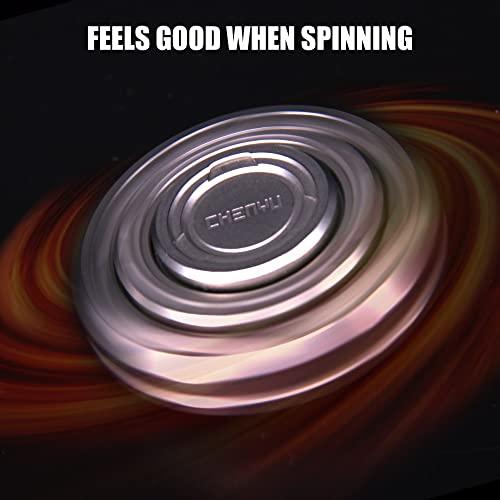 ジュイイノスター高級ハンドスピナー、ユニークなデュアルベアリング設計、精密CNC加工 (チタン製) 、プレミアムEDCトイDFS-06 ユニークなデュアルベアリング設計 チタン製 ジュイイノスター高級ハンドスピナー 精密CNC加工 プレミアムEDCトイDFS