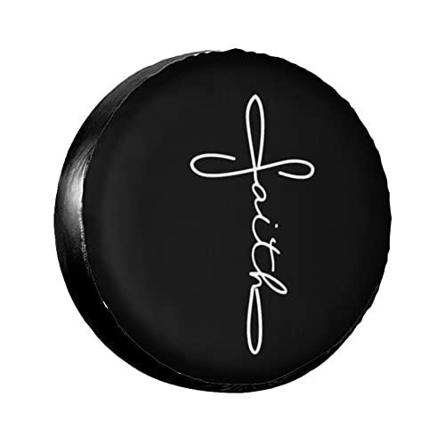 Simple Faith Cross Bible Verse Christian Religious Spare Tire Cover 14