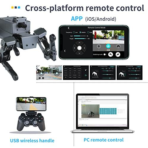 【最安値挑戦中】 Raspberry Pi 4 B四足歩行ロボット犬トイ電子犬12-DOFバイオニックロボットプログラミング可能な大人用人工知能ロボットDOGZILLA with Pi 4 B 【EI3724181606】(131063円)